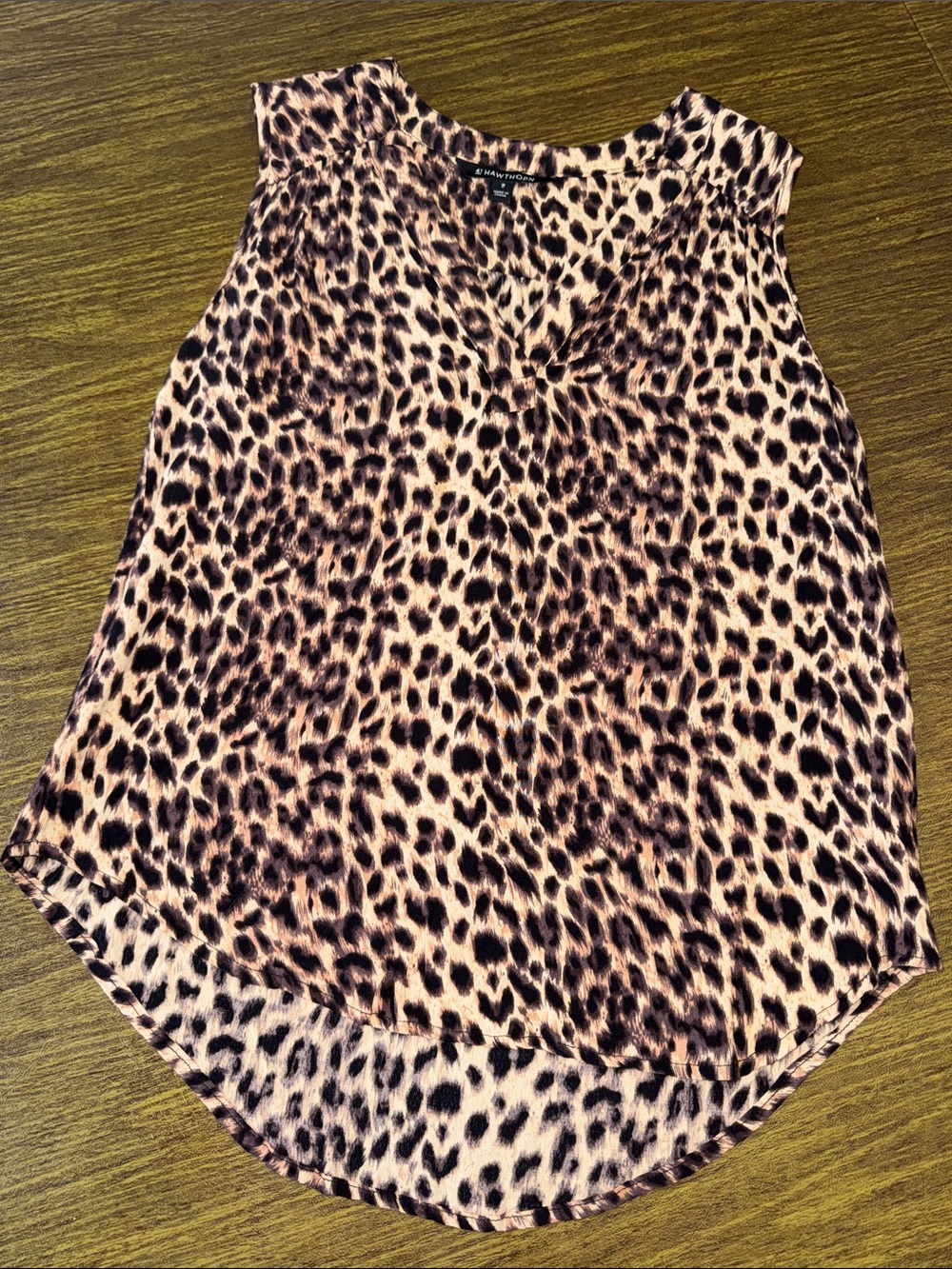 41 Hawthorn Leopard Print Sleeveless Blouse in Tan and Black